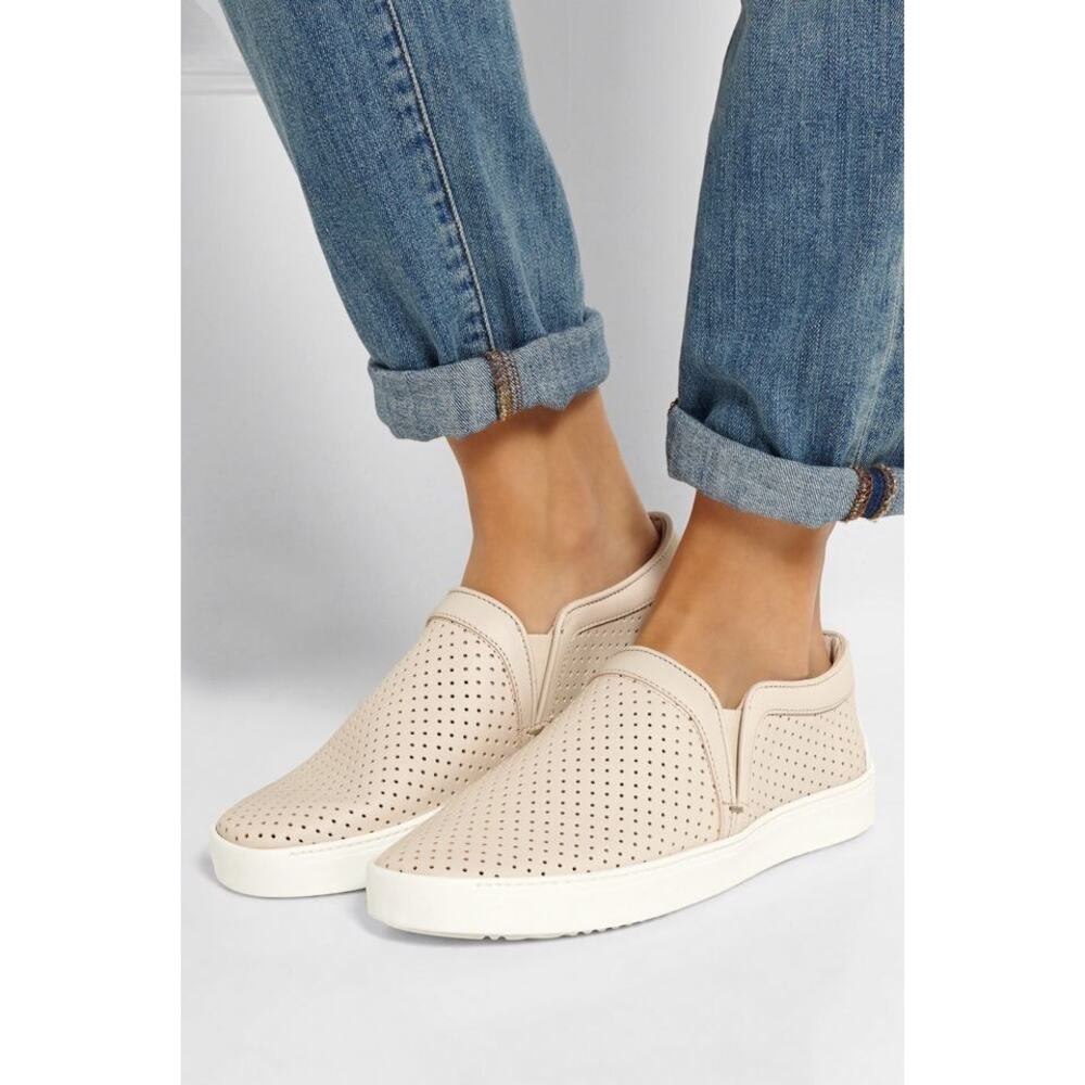 Rag & Bone Slip On Loafers Bone Kent Sneaker Perforated Leather Womens Sz 7